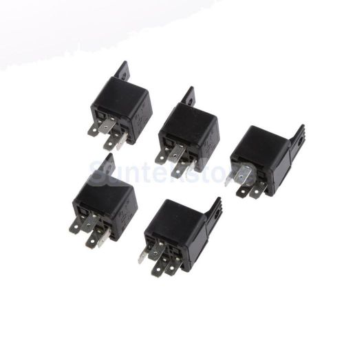 5x12v 30a car motorbike heavy duty relays 4pin fuse on/off spst socket