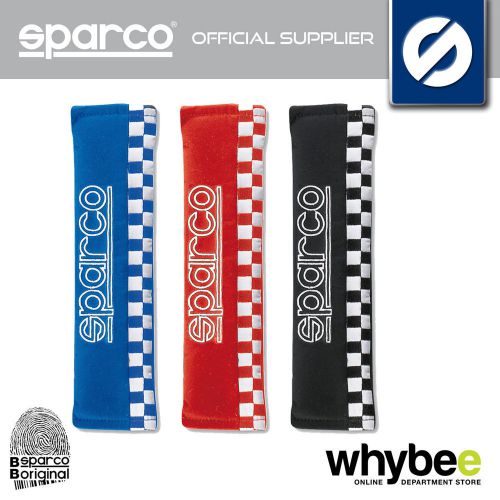 01090s4 sparco sport seat belt harness pads chequered design (pair) - 3 colours!