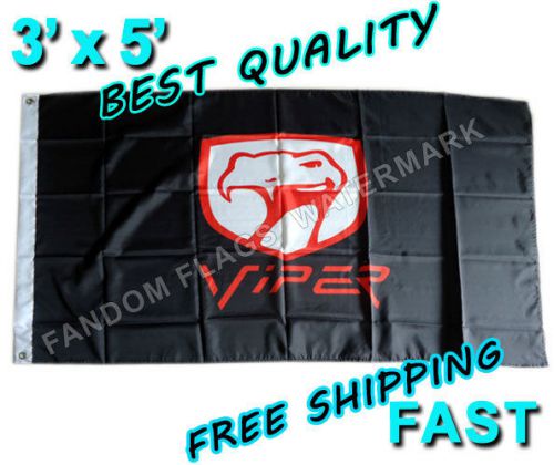Dodge viper racing flag - new 3&#039; x 5&#039; banner - gt3-r gts srt acr v10 srt10 rt/10