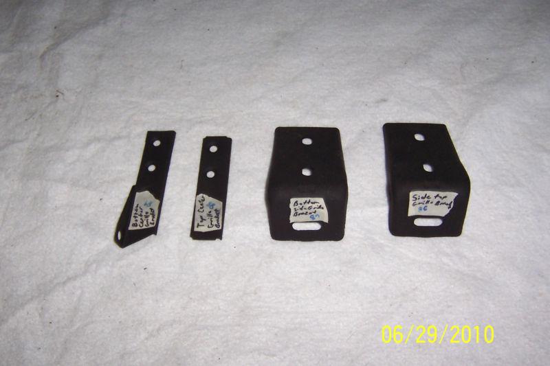1958 buick front checkerboard grille brackets (4 pc set)