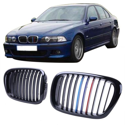 Left&amp;right front wide kidney grille grill for bmw e39 5 series m style 1997-2003