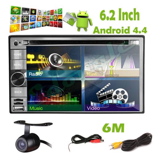 4 core android 4.4 2 din car stereo gps dvd player 6.2'' bt radio 3g wifi ready
