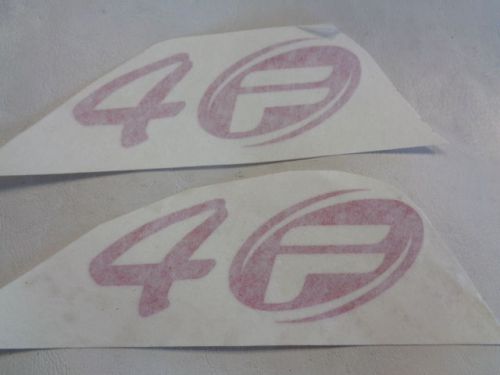 4 f decal pair ( 2 ) red 4&#034; x 1 1/2&#034; marine boat