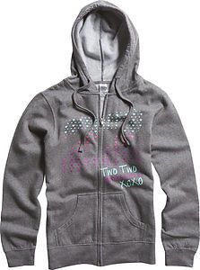 Shift xoxo womens zip up hoodie heather gray