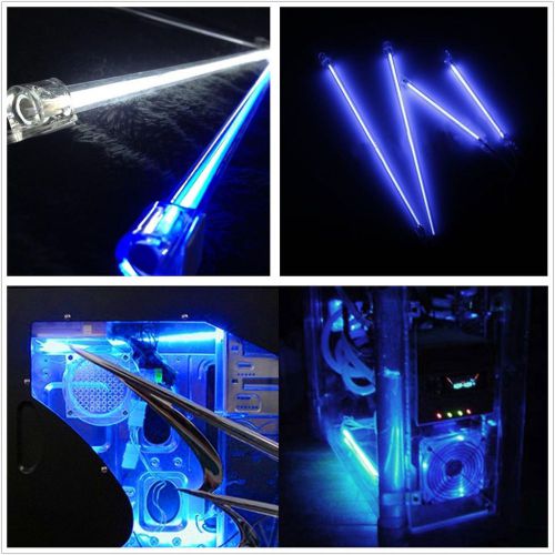 2×6&#034; + 2×12&#034; blue led car chassis decor neon light strips ccfl cold cathode tube