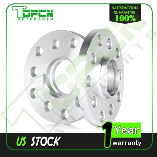 (2)12mm hub centric wheel spacers 5x112 5x100mm 57.1mm  with 10 silver lug bolts