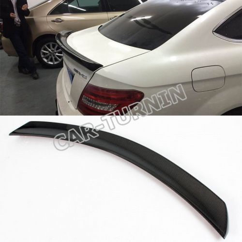 Carbon fiber rear lip spoiler wings fit for mercedes benz w204 c204 coupe 12-15
