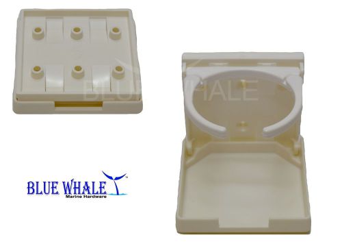 (1pc) blue whale fold-down adjustable drink holder in white
