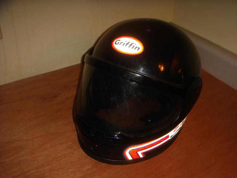 Vintage griffen motercycle helmet