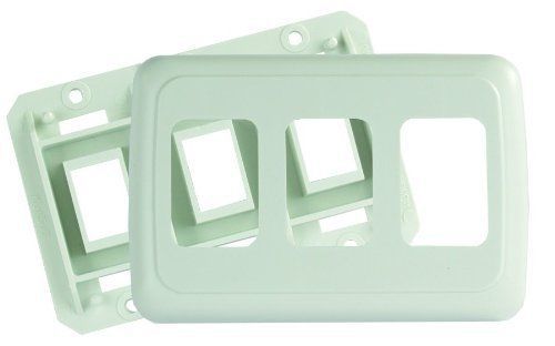 Jr products 12125 white triple switch base and face plate