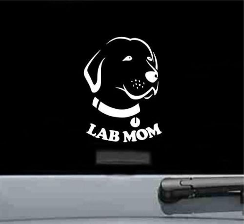 Lab mom labrador retriever vinyl decal sticker dog pet car truck pet foot bowl