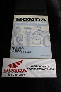 Genuine honda oem repair manual #61mr501 (1989-1990) pc800  *fair* pacific coast