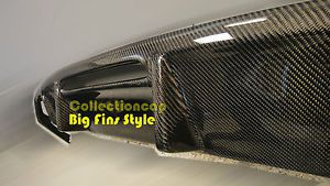 For m benz w218 cls63 amg add big fins style carbon fiber rear bumper diffuser