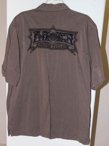 Harley-davidson leather logo garage shirt xl 96648-12vm
