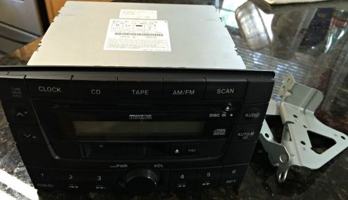 00 01 mazda mpv audio stereo radio am fm cd tape player unit lc77 66 9t0b
