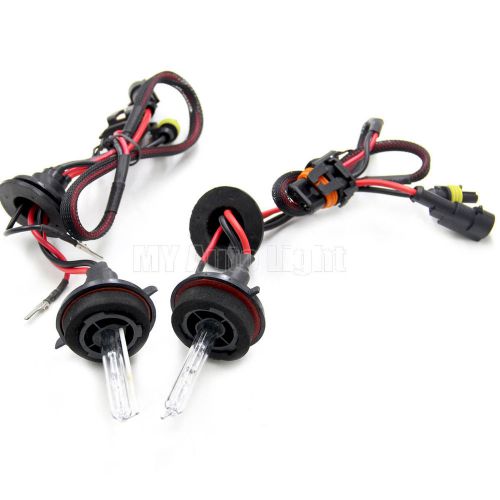 Snowmobile hid kit h13 hi-lo 10000k 10k blue xenon headlight light bulbs