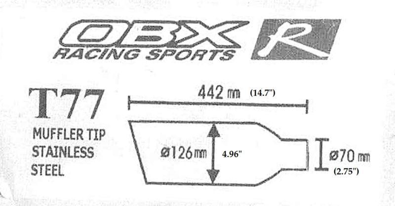Obx exhaust tip t77 universal suv ford gmc chevy honda