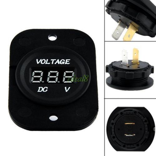 12-24v dc voltmeter digital chargers outlet socket car auto motorcycle trucks 0