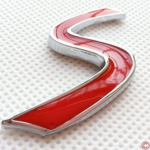 Zorratin chrome trim red "s" s metal letter rear trunk boot lid hatch tailgate