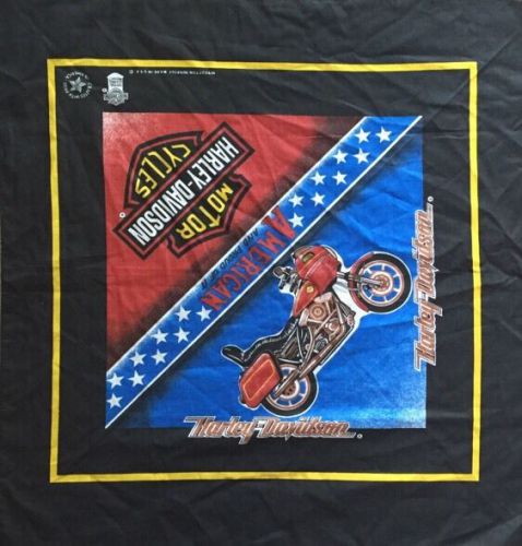 Harley davidson bandana doorag head cover american proud motorcycle 24x24&#034;
