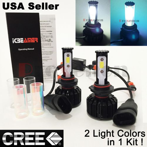 9005-hb3 cree cob led 6k white 30k blue all in one kit headlight #px3 high beam