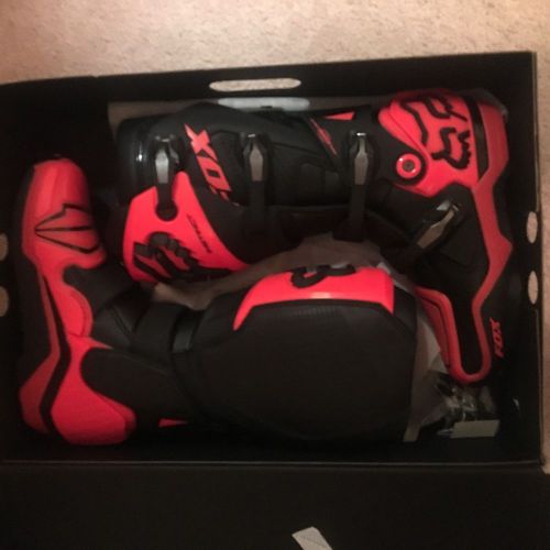 2017 fox instinct mx boots size 12, black/orange