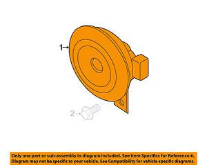 Porsche oem 10-15 panamera anti-theft-horn 97063711701