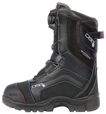 Divas snow gear ladies avid black technical boa closure snowmobile riding boot