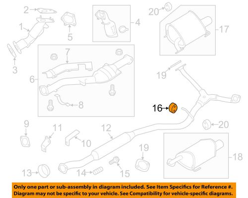 Subaru oem 09-16 forester 2.5l-h4 exhaust-muffler &amp; pipe cushion 44066ae021
