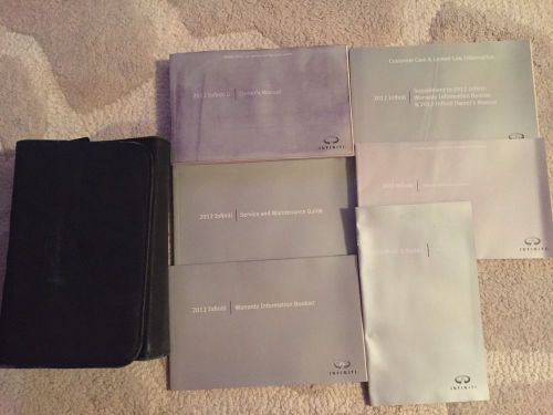 Oem 2012 12 infiniti g g25 g37 complete owners manual book set w/case navigation
