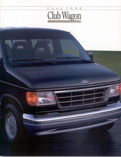 1992 ford club wagon sales brochure folder 007-ann original excellent cond k13