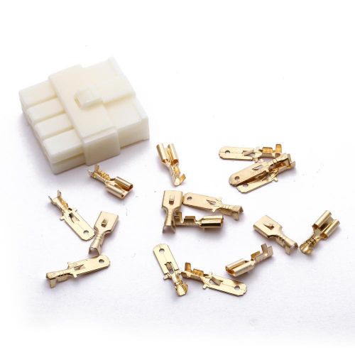 Motorcycle scooter male female 8 way connectors 6.3mm terminal
