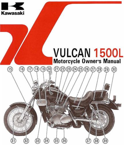 1996 kawasaki vulcan 1500l motorcycle owners manual -vulcan 1500 l-vn1500c3