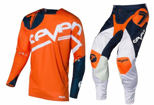 New 2016 seven mx rival zone dirt bike stewart gear combo orange/navy size 36/xl