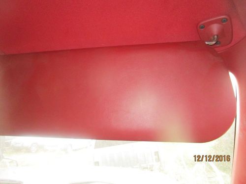 Oem 87-96 f150 f250 bronco xlt - sun visor set vinyl maroon (full size truck)
