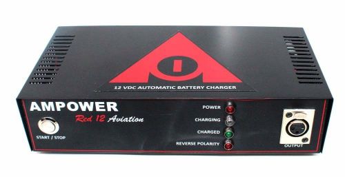 Ampower red 24 aviation automatic battery charger bench unit pn: bc12cv5ccbu