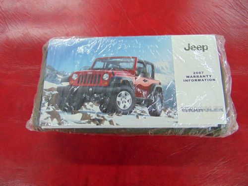2007 jeep wrangler owner&#039;s owner manual user guide x sahara rubicon unlimited