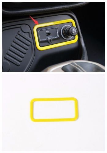 Abs car cigarette decorative trim cover for jeep renegade 2015-2016 -yellow