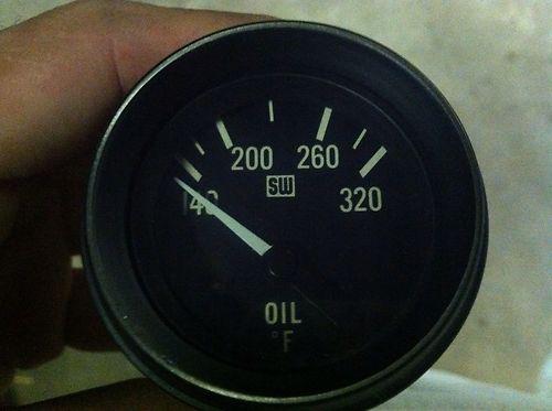Nos stewart warner oil pressure gauge with sending unit gasser vintage brand new