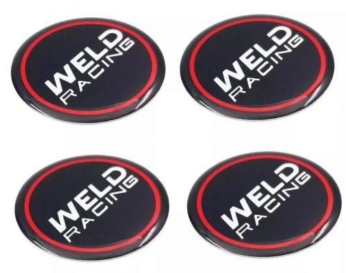 4 - weld racing wheel center cap emblem logo sticker 2" 50mm diameter 601-3010