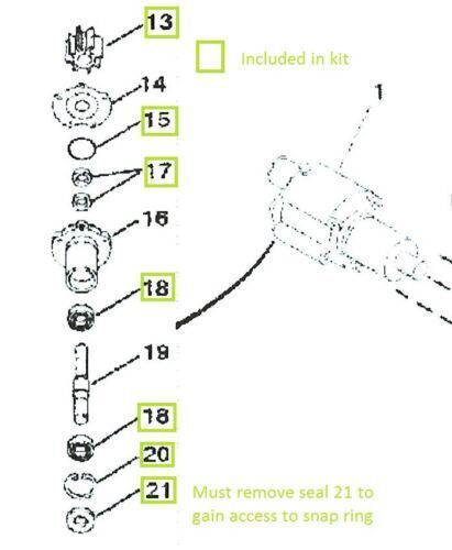 Repair kit for Mercruiser Bravo Raw Water Pump 46-807151A9 807151A12 W/ Impeller, US $27.99, image 3