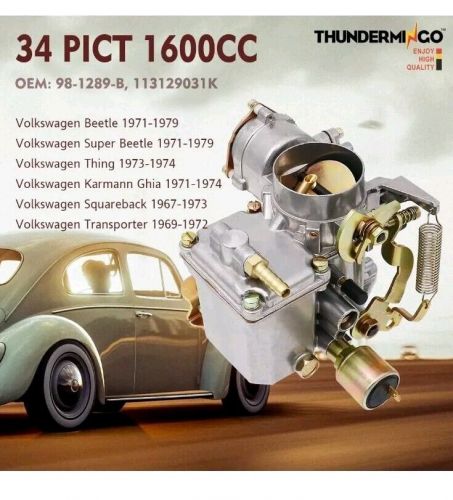 34 Pict-3 Carburetor For VW Beetles 1971-1979 Dual Port 1600cc 12V 113129031K, US $54.88, image 4