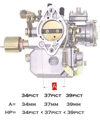 34 Pict-3 Carburetor For VW Beetles 1971-1979 Dual Port 1600cc 12V 113129031K, US $54.88, image 5