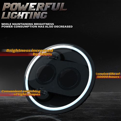 Pair 7" Inch LED Car Headlight Parts Round HI/LO Beam for Chevy Pickup Truck3100, US $127.67, image 7