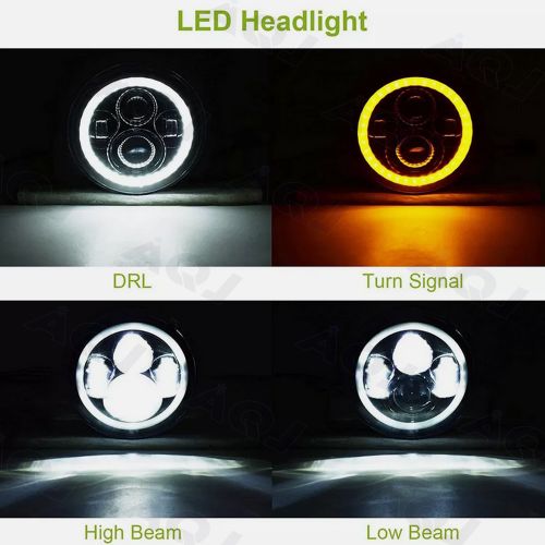 Pair 7" Inch LED Car Headlight Parts Round HI/LO Beam for Chevy Pickup Truck3100, US $127.67, image 14