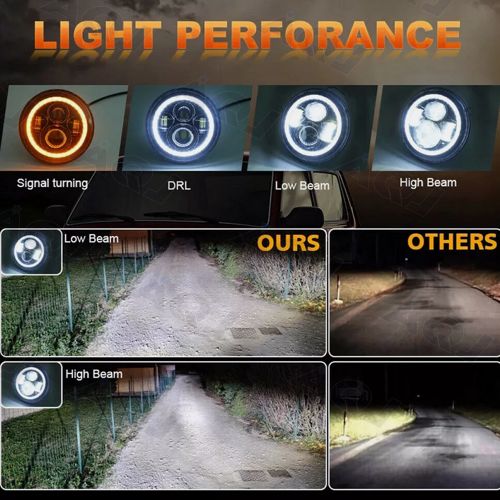 Pair 7" Inch LED Car Headlight Parts Round HI/LO Beam for Chevy Pickup Truck3100, US $127.67, image 16