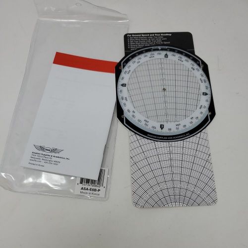 ASA AirClassics E6-B Aviation Pilot Flight Computer Whiz Wheel w/CASE, US $33.99, image 4