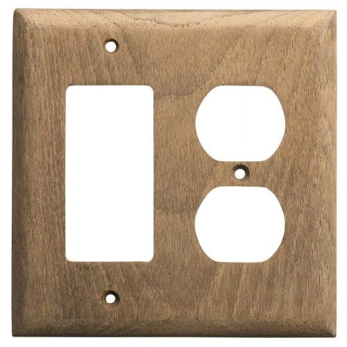 Whitecap teak rocker switch/duplex receptacle cover plate #60175