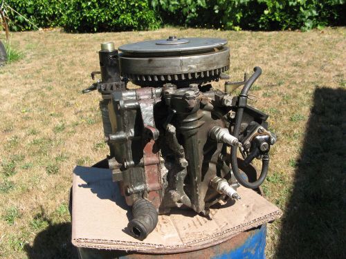 1968 JOHNSON 9.5hp OUTBOARD POWERHEAD w MAGNETO & STARTER MQ-14D Evinrude vtg, US $125.00, image 6