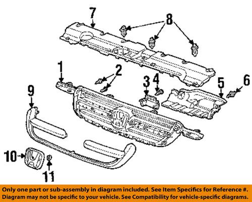 Honda oem 71124s9a003 grille-plate